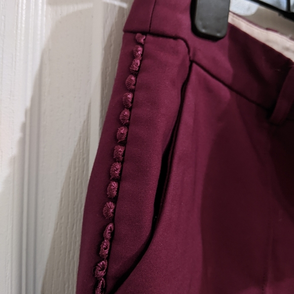 Ted Baker Maroon Suit Trousers with side detail - Picture 7 of 10